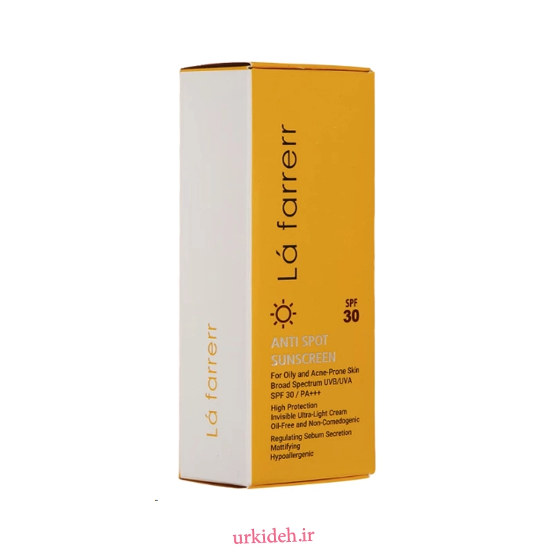 ضدآفتاب بی رنگ لافارر SPF30 مناسب پوست چرب